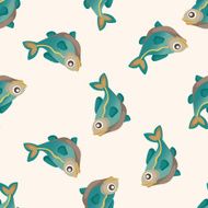 fish cartoon seamless pattern