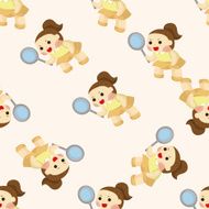 tennis player seamless pattern N2