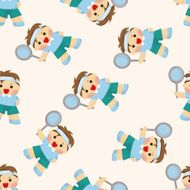 tennis player seamless pattern N3
