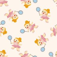 tennis player seamless pattern N4