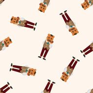 bear cartoon seamless pattern
