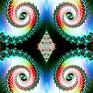 Multicolored Background with Spiral Pattern Artwork for creative design N6