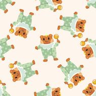 bear cartoon seamless pattern N7