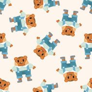 bear cartoon seamless pattern N8