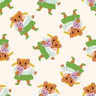 bear cartoon seamless pattern N9
