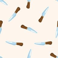 barbecue equipment knife seamless pattern