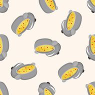 Corn chowder soup seamless pattern N3