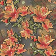 Roses seamless pattern background glass