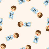 Taekwondo seamless pattern