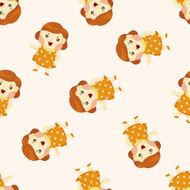 family mother character seamless pattern