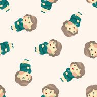 family mother character seamless pattern N2