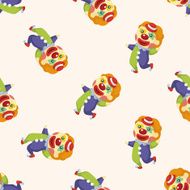 clowns seamless pattern N3