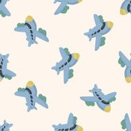 transportation airplane seamless pattern N15