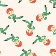 Kung fu seamless pattern