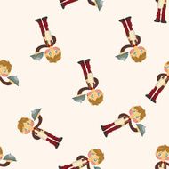 flight attendants seamless pattern N2