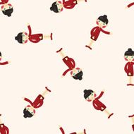 flight attendants seamless pattern N5