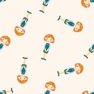 flight attendants seamless pattern N6