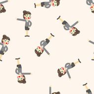 flight attendants seamless pattern N12