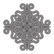 celtic knot pattern card mandala amulet N13