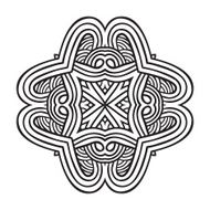 celtic knot pattern card mandala amulet N17
