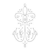 anchor on a white background N2