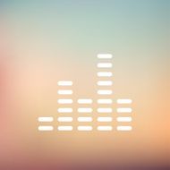 Digital equalizer thin line icon N3