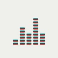 Digital equalizer thin line icon N4