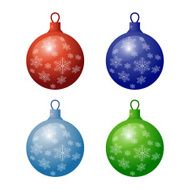 Christmas fir-tree decorations icon set