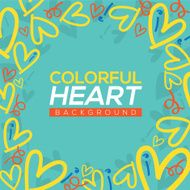 Colorful Hearts Background N3