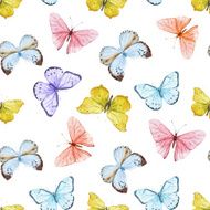 Watercolor butterfly pattern N6