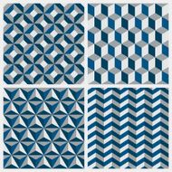 Set of geometric seamless patterns N25