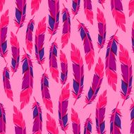 Colorful seamless pattern with bright abstract transparent feathers N2