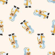 pastor and nun cartoon sticker icon N2