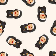 pastor and nun cartoon sticker icon N5