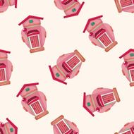 Building house cartoon sticker icon