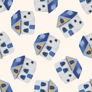 Building house cartoon sticker icon N6
