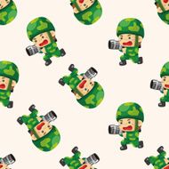 people theme soldier cartoon sticker icon N2