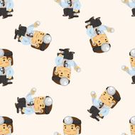people theme doctor cartoon sticker icon N5