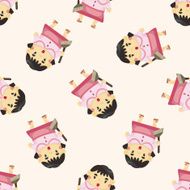 family mother character cartoon sticker icon