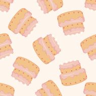 birthday decorating cake cartoon sticker icon