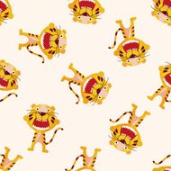 animal tiger cartoon sticker icon