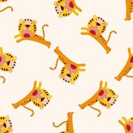 animal tiger cartoon sticker icon N2