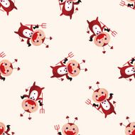 devil cartoon sticker icon