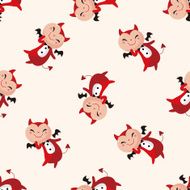 devil cartoon sticker icon N3