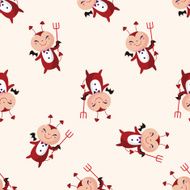 devil cartoon sticker icon N4