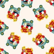 style dining car cartoon sticker icon N4