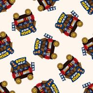 style dining car cartoon sticker icon N8