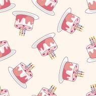birthday decorating cake cartoon sticker icon N3