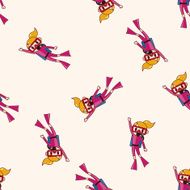 diver cartoon sticker icon N3