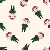people theme soldier cartoon sticker icon N6